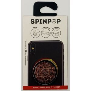 Spinpop Mandala Phone Grip, Rose Gold Kickstand Cable Organizer Comfortable New